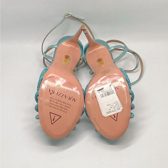 Aquazzura Celeste Embellished Knot Sandals size 38.5 - Picture 14 of 15
